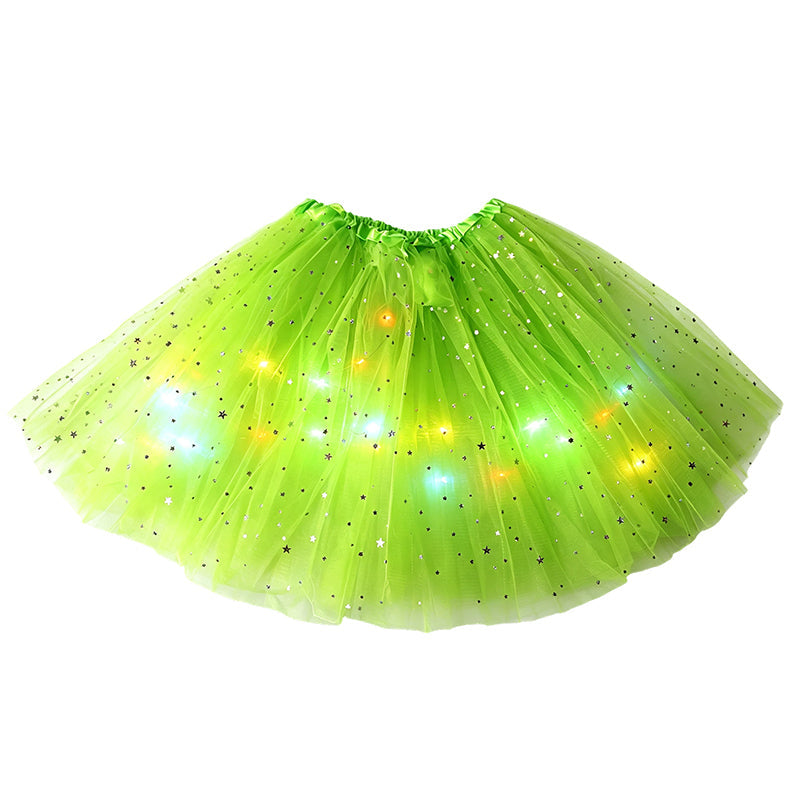 💕Rea HÅL 50% 🌸Prinsessklänning med LED-lysande paljetter och stjärnigt mönster