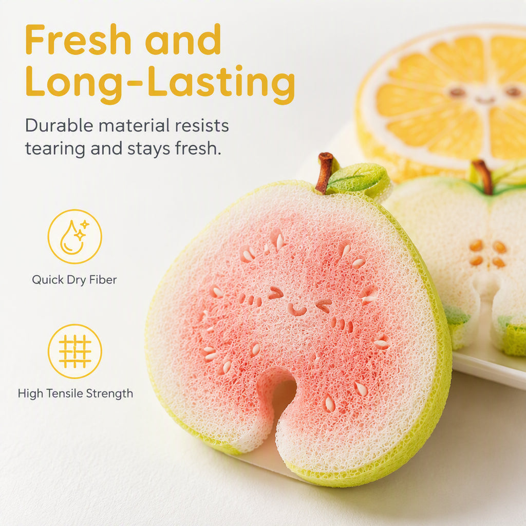 🔥🍓 🧽 Söt Fruktformad Disksvamp – Effektiv Rengöring & Rolig Design för Köket 🍋✨