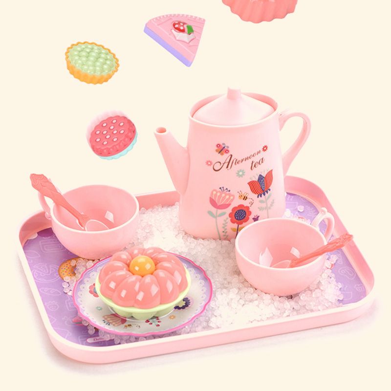 🦄50% RABATT⏰ Enhörningsslott låtsas tekanna set, roligt rollspel för små barn🍵