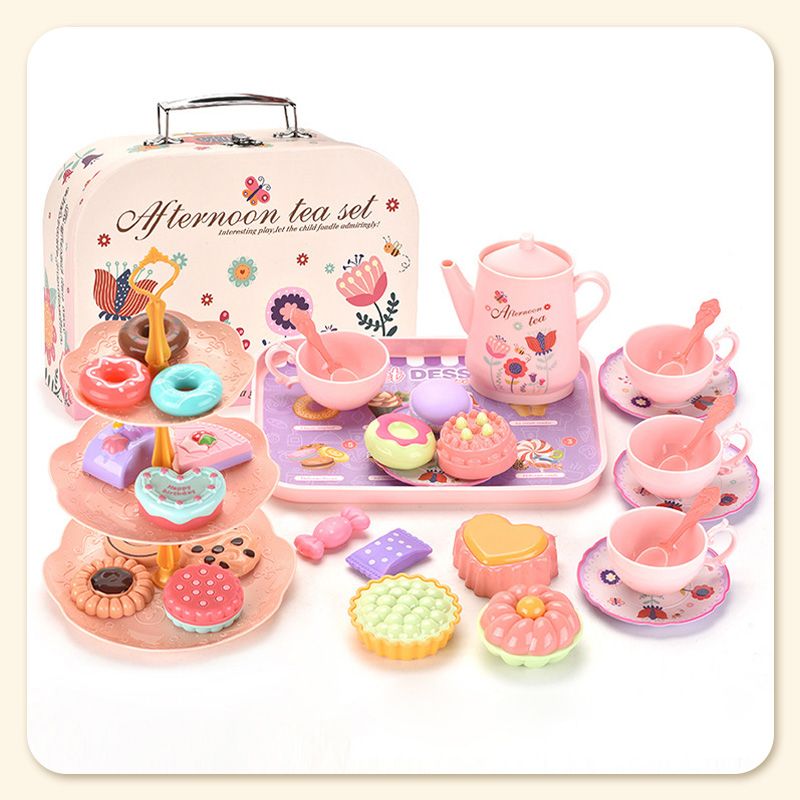 🦄50% RABATT⏰ Enhörningsslott låtsas tekanna set, roligt rollspel för små barn🍵