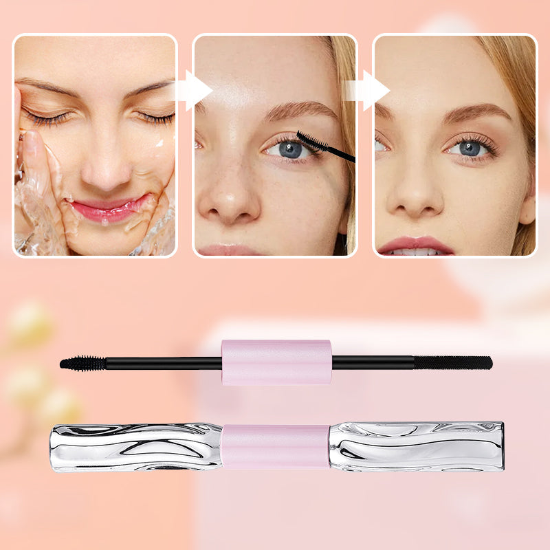 💄🔥Köp 1 få 1 gratis ! 2-i-1 Långvarig Volymgivande och Böjd Mascara – dubbelborstdesign, vattentålig & klumpfri – perfekt för en professionell, mångdimensionell franslook 👁️✨