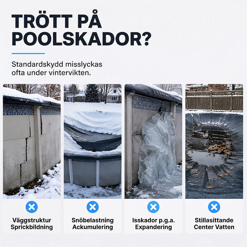 📢📢50% RABATT NU!! ⏰Rund uppblåsbar luftkudde för vinterförvaring av pool
