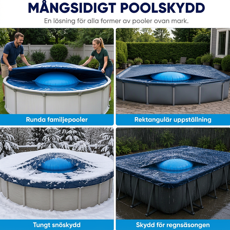 📢📢50% RABATT NU!! ⏰Rund uppblåsbar luftkudde för vinterförvaring av pool