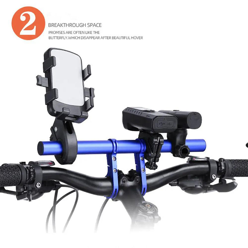 🚴 50 % RABATT NU! 🔧 Multifunktionellt cykelförlängningsfäste – aluminiumlegering, utökat utrymme & enkel installation – perfekt för lampor, GPS och telefoner 📱