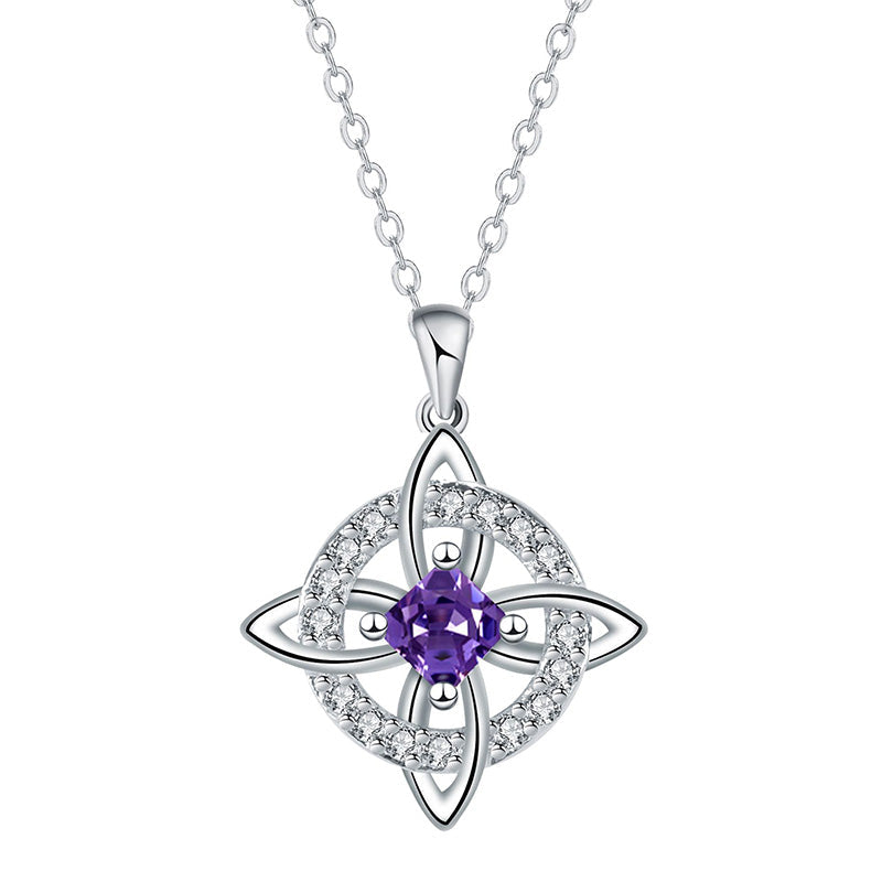 ☘️ 50 % RABATT NU! 💎 Halsband med keltisk knut och födelsesten – elegant & justerbart för vardag och fest ✨