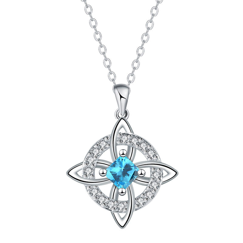 ☘️ 50 % RABATT NU! 💎 Halsband med keltisk knut och födelsesten – elegant & justerbart för vardag och fest ✨