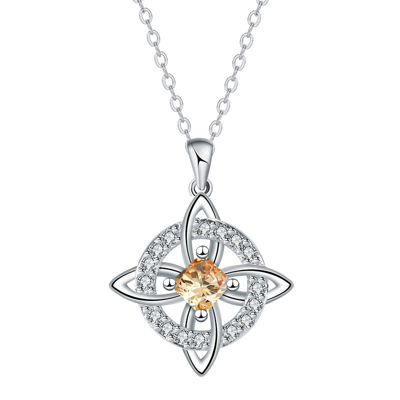 ☘️ 50 % RABATT NU! 💎 Halsband med keltisk knut och födelsesten – elegant & justerbart för vardag och fest ✨