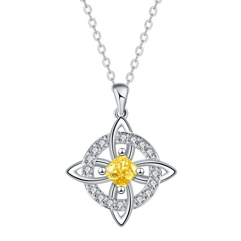 ☘️ 50 % RABATT NU! 💎 Halsband med keltisk knut och födelsesten – elegant & justerbart för vardag och fest ✨