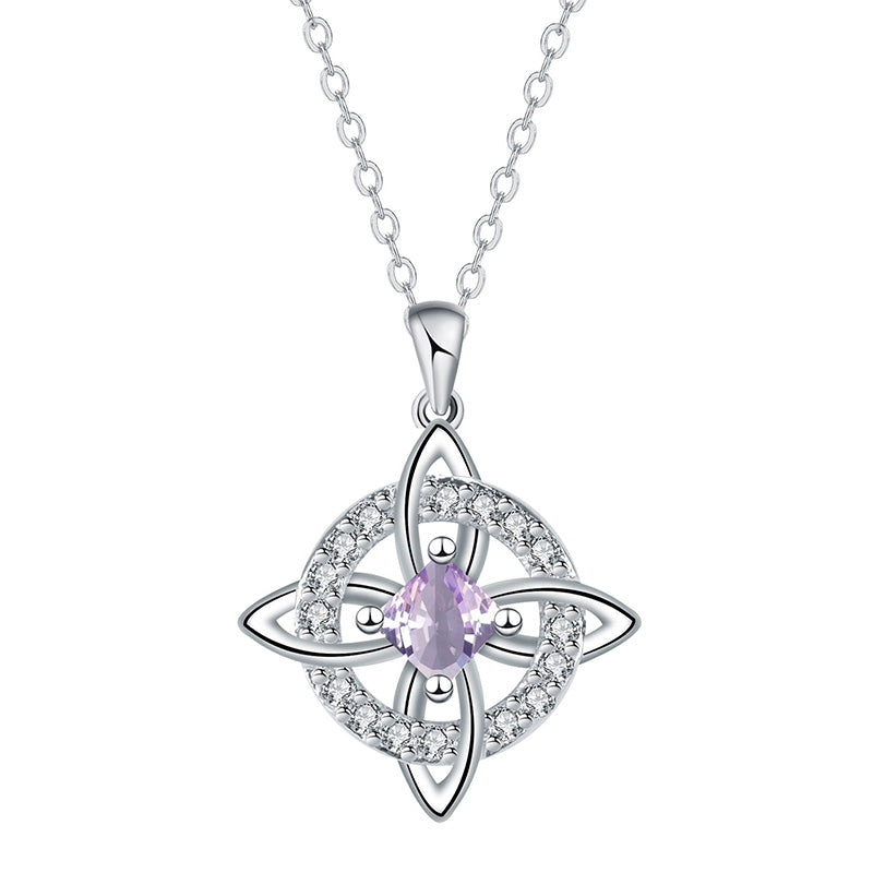 ☘️ 50 % RABATT NU! 💎 Halsband med keltisk knut och födelsesten – elegant & justerbart för vardag och fest ✨