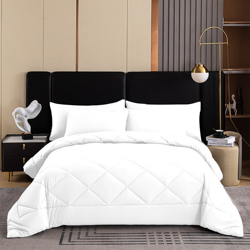 🔥🎁Nyhet 50 % RABATT🔥🛏️✨ 3-delat vadderat täckset med örngott – molnlik komfort, diamantkvistring och fukttålig mikrofiber 💤