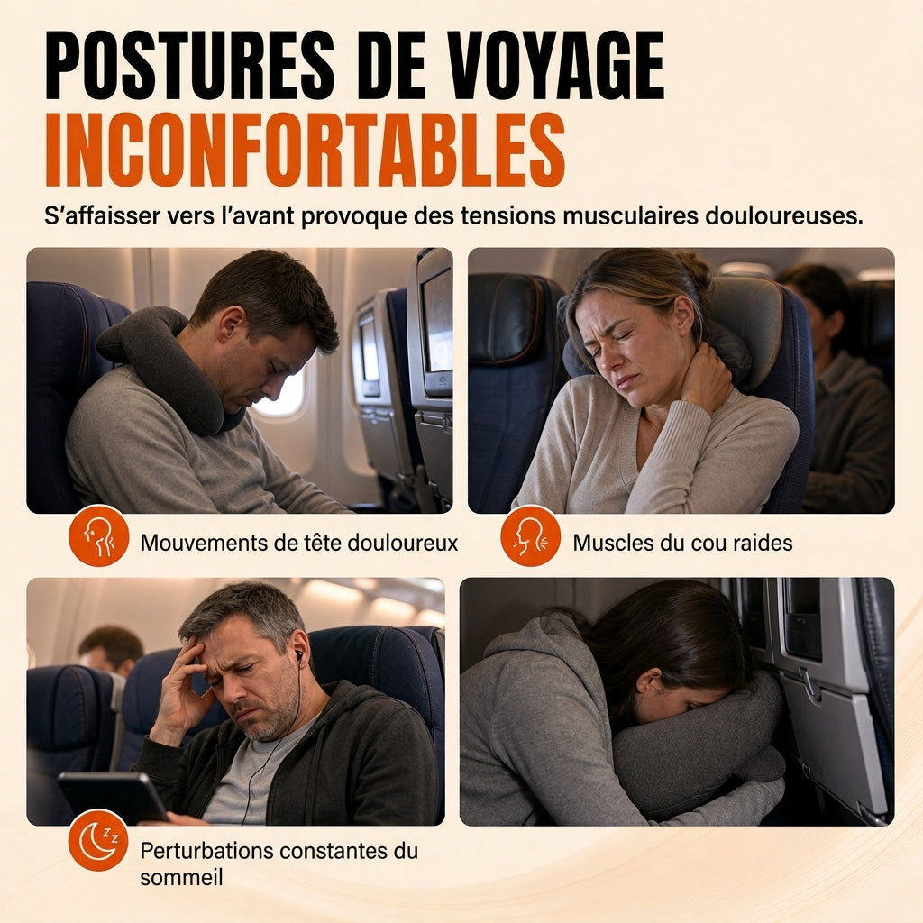 😴 FLASHREA: 50% RABATT! Reskudde i Minnesskum och 3D Sovmask – Justerbara Remmar & Ergonomisk Design för Skön Vila på Flyg, Tåg och i Bil 🧸✨