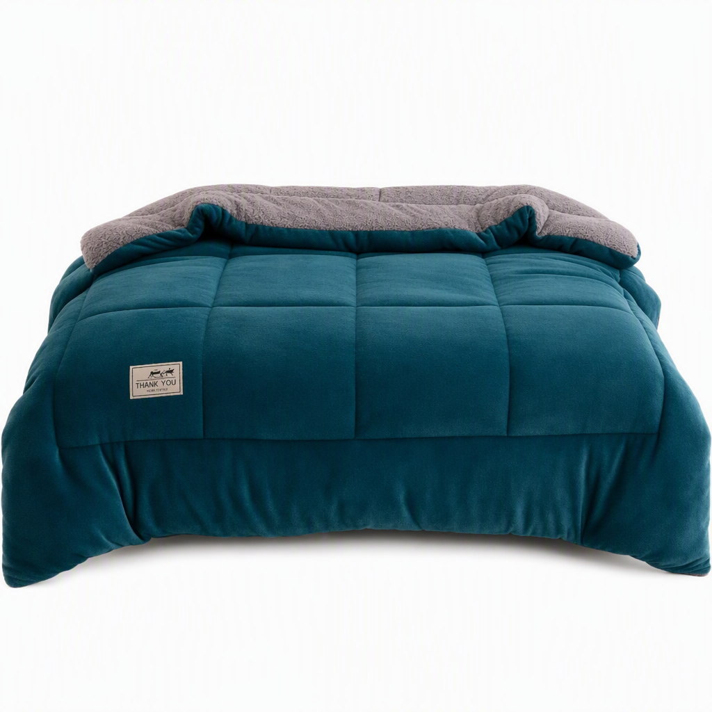📢📢50% OFF !! ⏰Thick Warm Milk Velvet Winter Comforter Solid Color Soft Fleece Quilt Duvet Insert