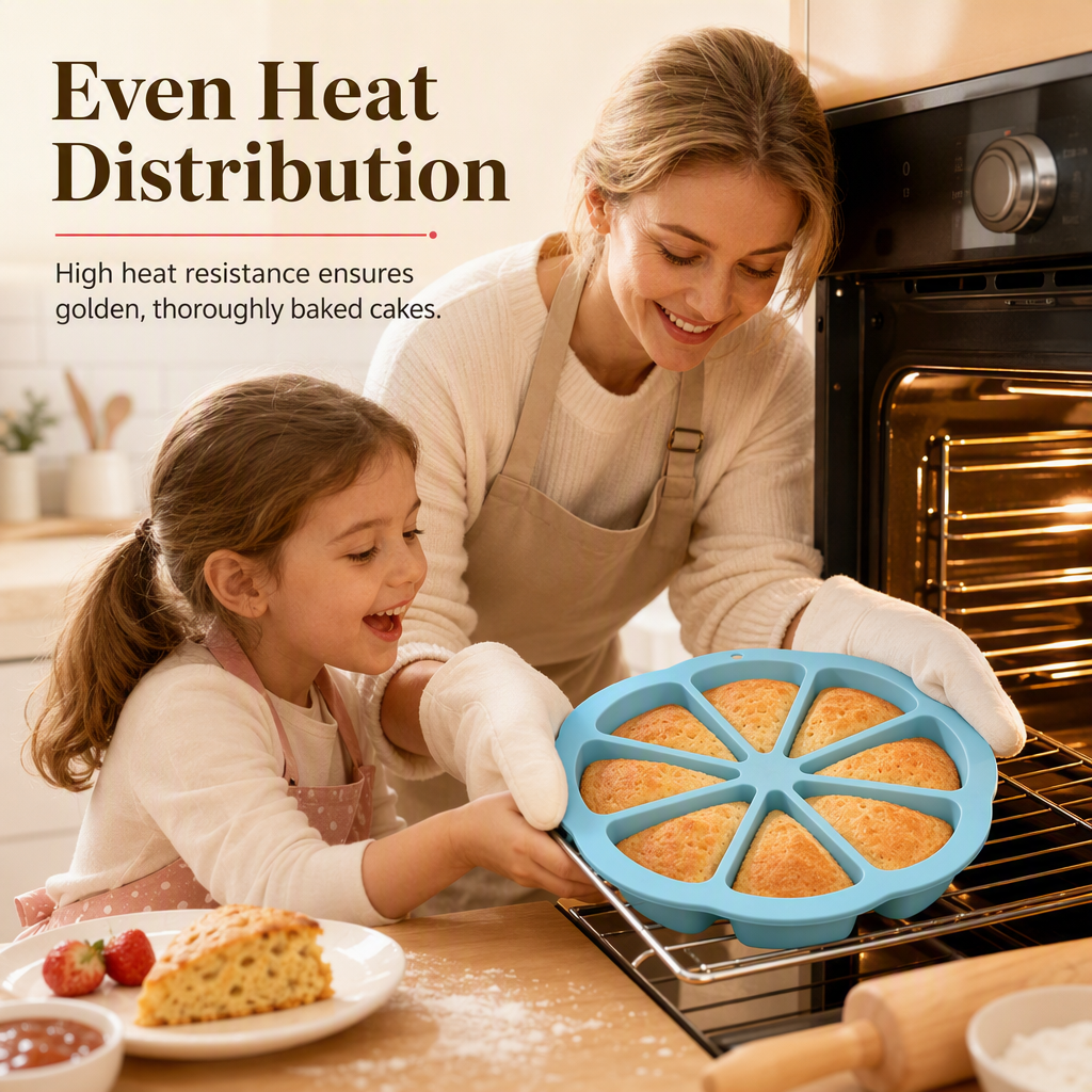 🔥50% RABATT NU!🧁 8-håls triangulär silikonbakform, flexibel & lätt att lossa✨