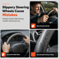 🚗 50 % RABATT NU! 🏎️ Sportigt rattöverdrag med silikongrepp – halksäker kontroll & massagefunktion, 38 cm 🖐️
