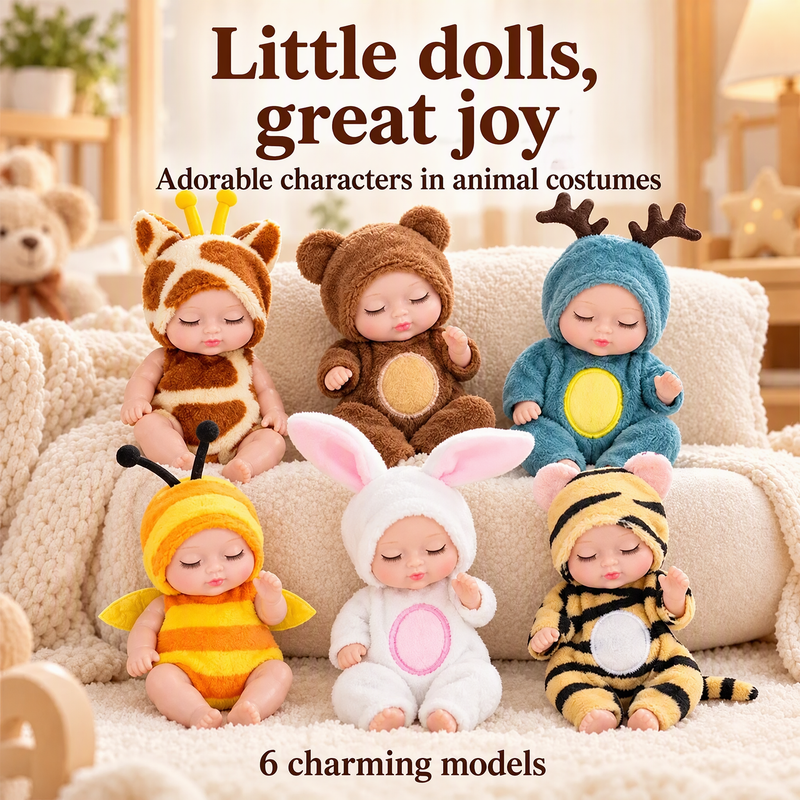 🧸 Mini babydockor | 6 söta stilar