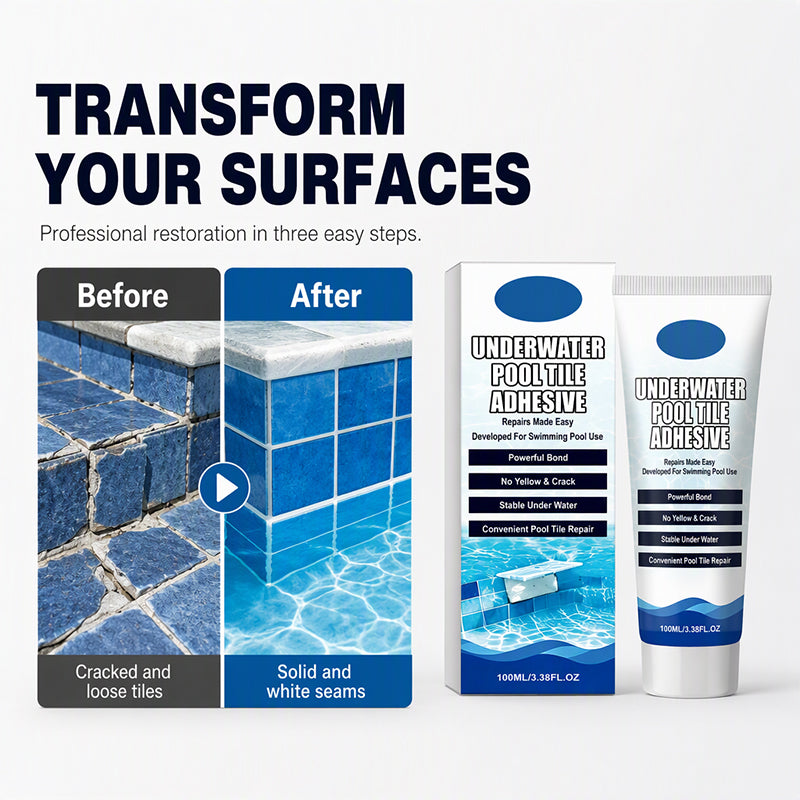 💧 50% RABATT NU! Höghållfast undervattenslim för poolkakel – professionell reparation utan att tömma poolen – snabb bindning, hållbar & estetisk finish ✨