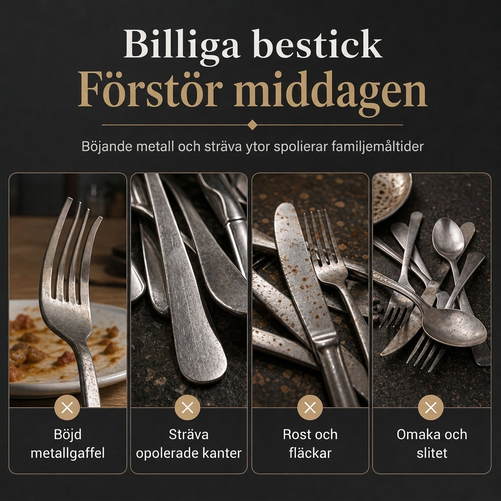 🔥50 % RABATT NU🍴 Bestickset i rostfritt stål – 24 delar
