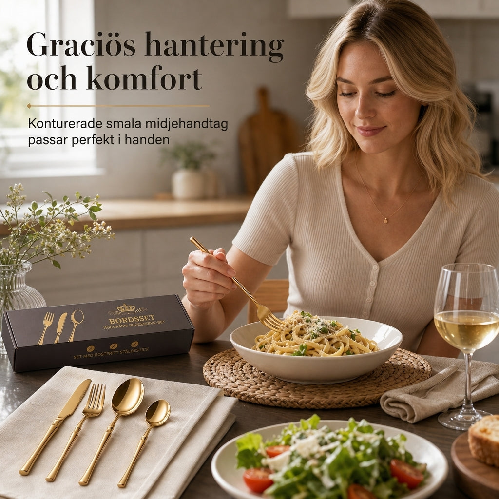 🔥50 % RABATT NU🍴 Bestickset i rostfritt stål – 24 delar