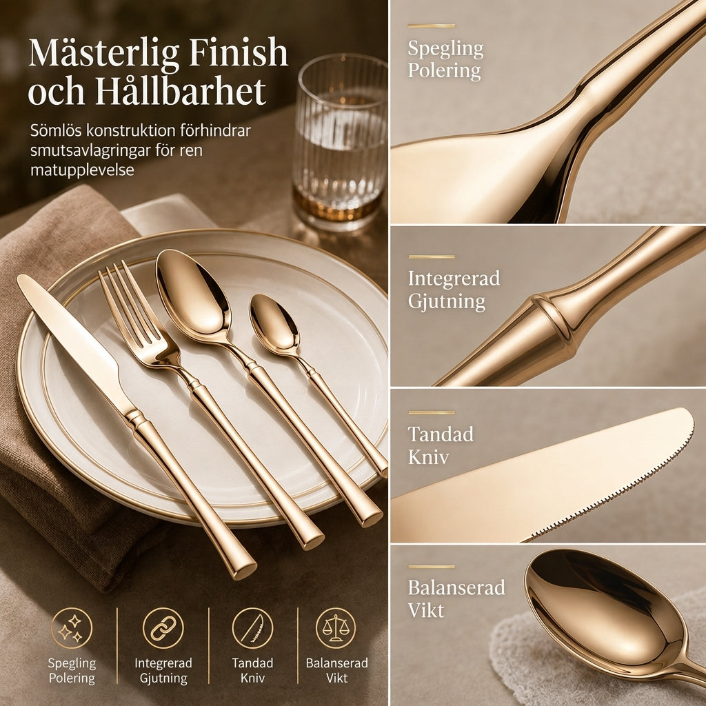 🔥50 % RABATT NU🍴 Bestickset i rostfritt stål – 24 delar