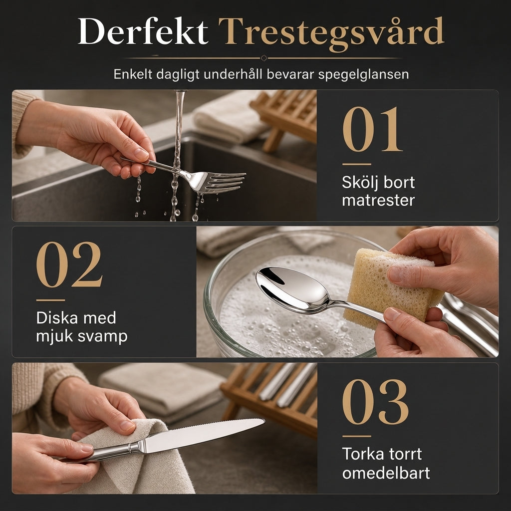 🔥50 % RABATT NU🍴 Bestickset i rostfritt stål – 24 delar