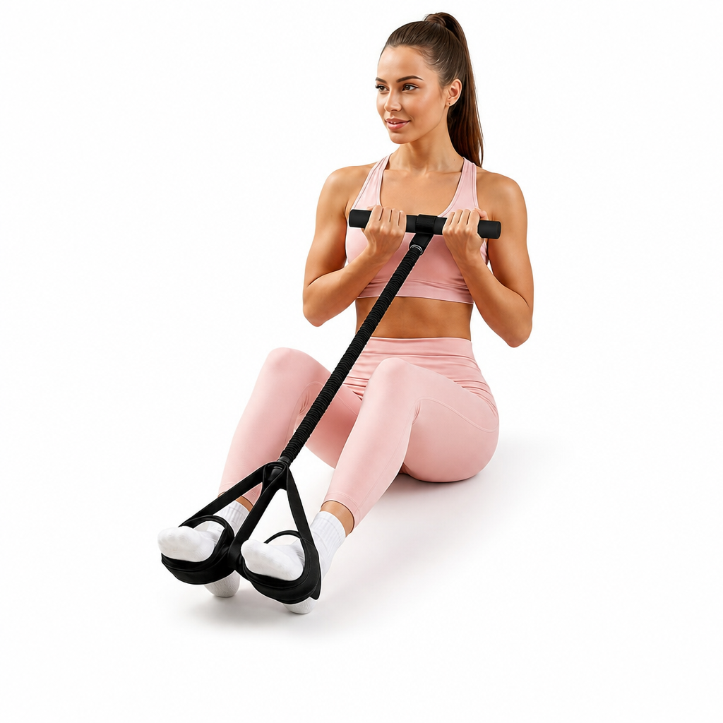 Motståndsgummiband 25 kg dragkraft, elastiskt dragrep för hemträning, situps & benträning – 50% rabatt!
