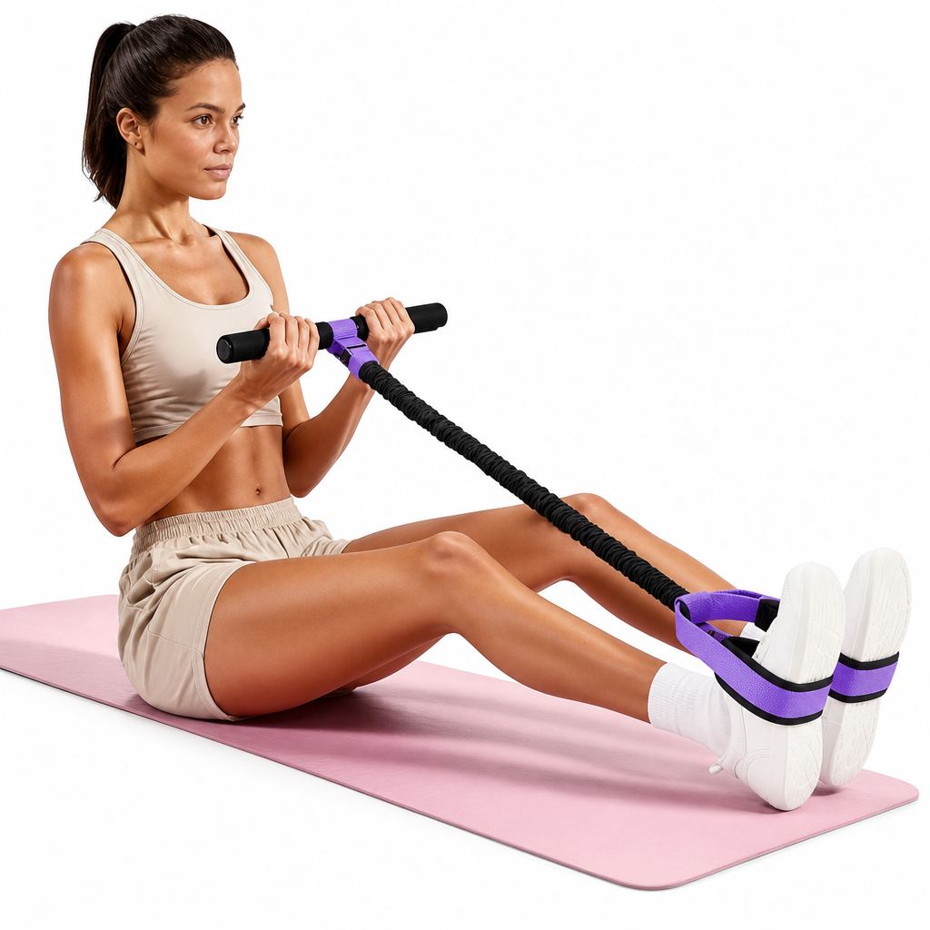 Motståndsgummiband 25 kg dragkraft, elastiskt dragrep för hemträning, situps & benträning – 50% rabatt!