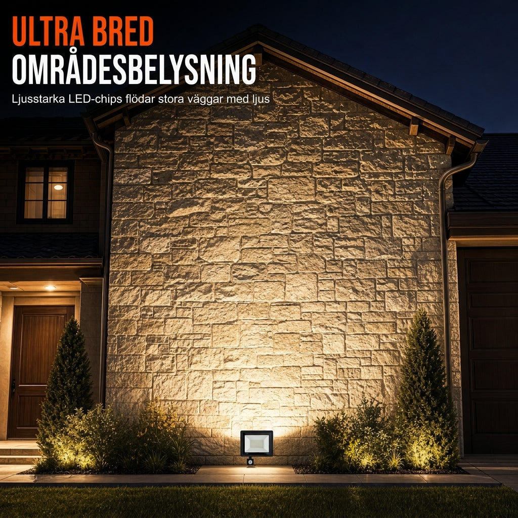 ⏳ Tidsbegränsat specialerbjudande ⏰ 50W utomhus LED-strålkastare med smart PIR-rörelsesensor och fjärrkontroll IP66 vattentät aluminium säkerhetslampa