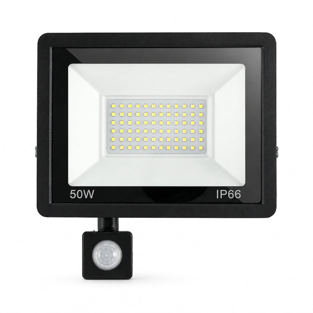 ⏳ Tidsbegränsat specialerbjudande ⏰ 50W utomhus LED-strålkastare med smart PIR-rörelsesensor och fjärrkontroll IP66 vattentät aluminium säkerhetslampa