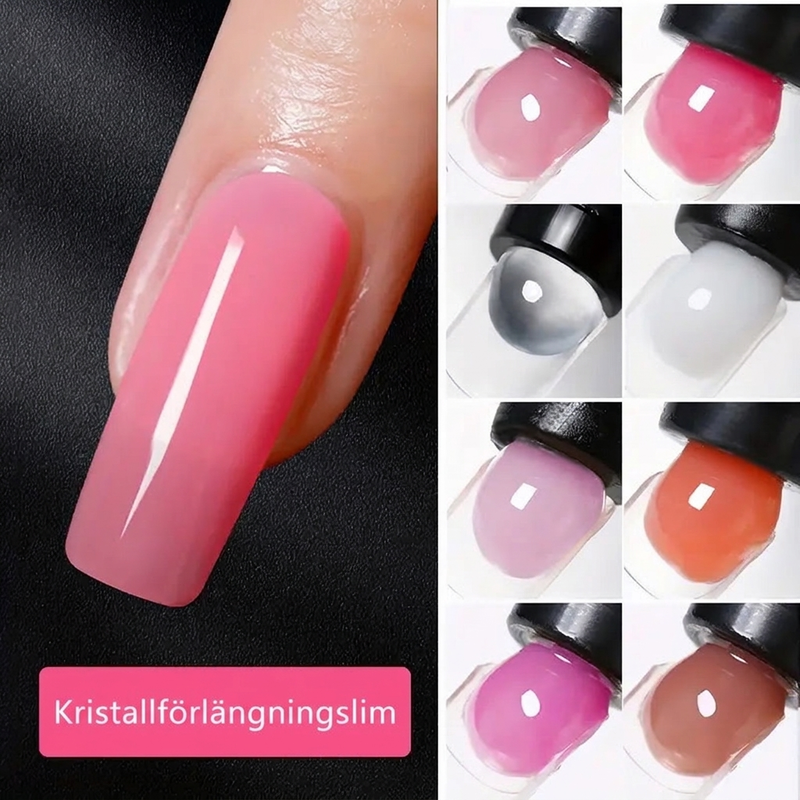 📢📢 50% OFF💅15-Color Poly Nail Extension Gel, 15ml – DIY Nail Builder Ge