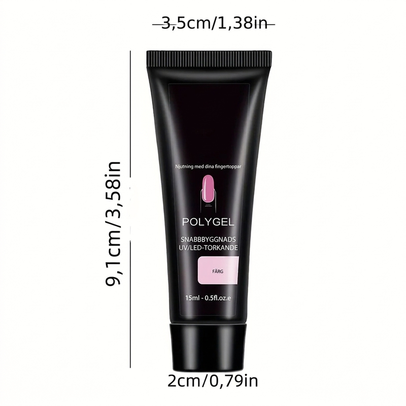 📢📢 50% OFF💅15-Color Poly Nail Extension Gel, 15ml – DIY Nail Builder Ge