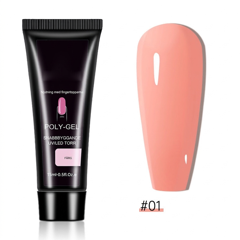 📢📢 50% OFF💅15-Color Poly Nail Extension Gel, 15ml – DIY Nail Builder Ge