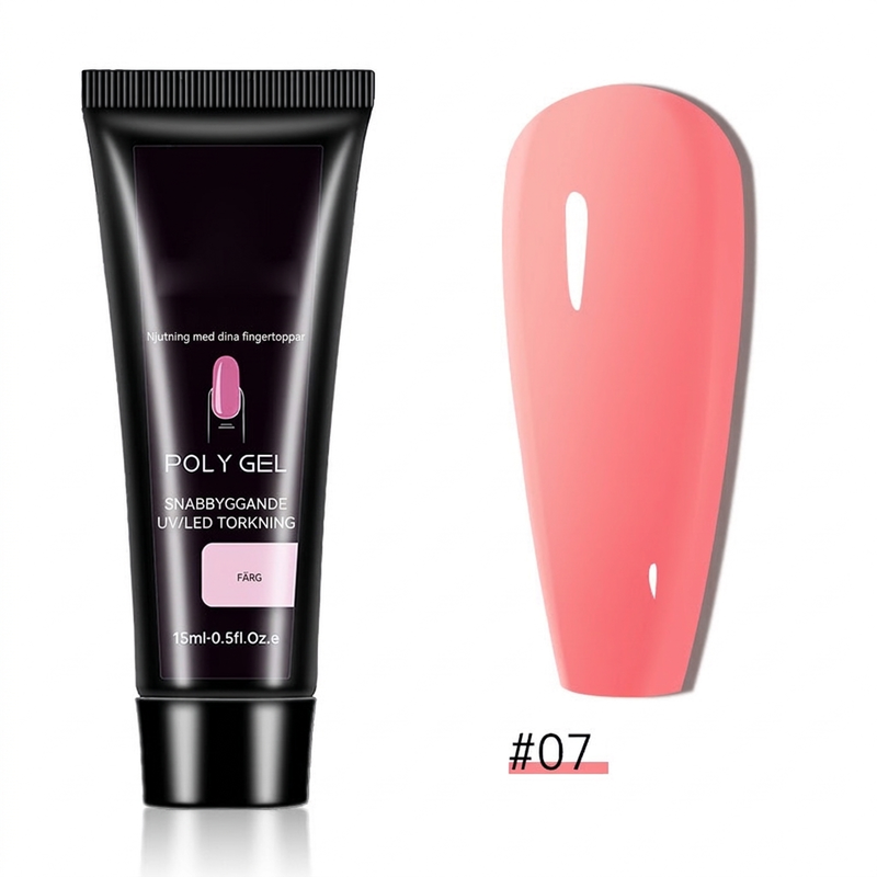 📢📢 50% OFF💅15-Color Poly Nail Extension Gel, 15ml – DIY Nail Builder Ge