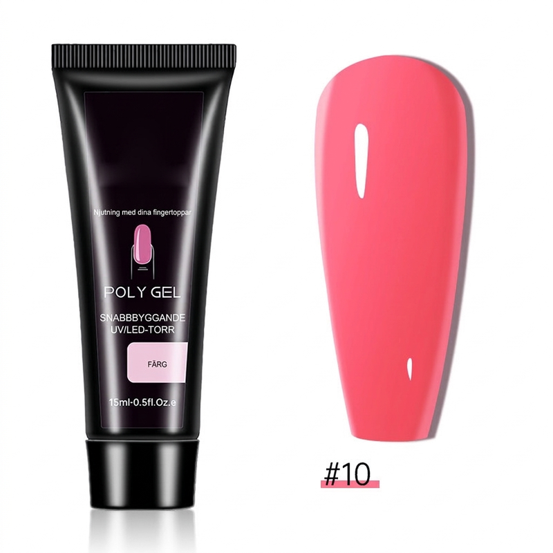📢📢 50% OFF💅15-Color Poly Nail Extension Gel, 15ml – DIY Nail Builder Ge