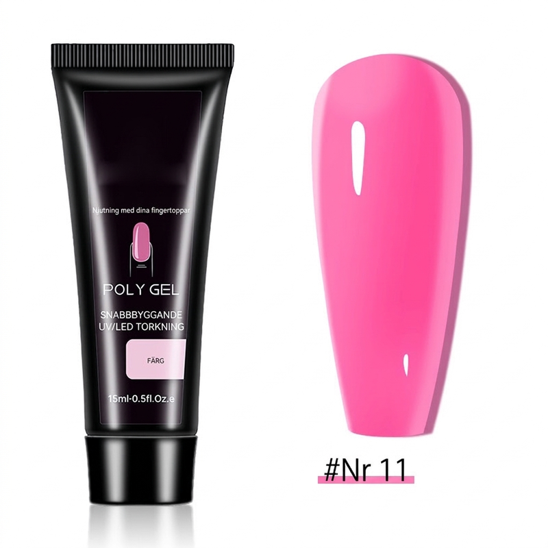 📢📢 50% OFF💅15-Color Poly Nail Extension Gel, 15ml – DIY Nail Builder Ge