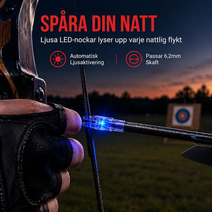 🏹 50% RABATT 🎯 Automatisk LED-pilnock, passar pilskaft 6,2 mm innerdiameter