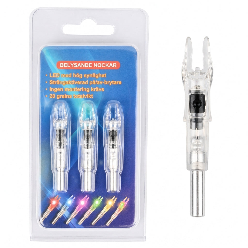 🏹 50% RABATT 🎯 Automatisk LED-pilnock, passar pilskaft 6,2 mm innerdiameter