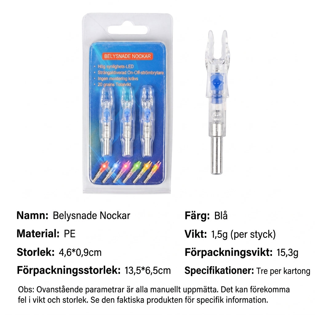 🏹 50% RABATT 🎯 Automatisk LED-pilnock, passar pilskaft 6,2 mm innerdiameter