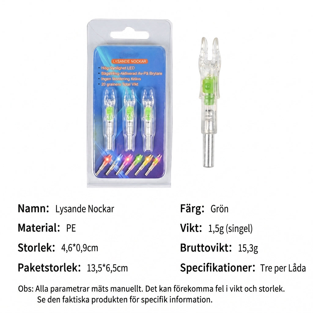 🏹 50% RABATT 🎯 Automatisk LED-pilnock, passar pilskaft 6,2 mm innerdiameter