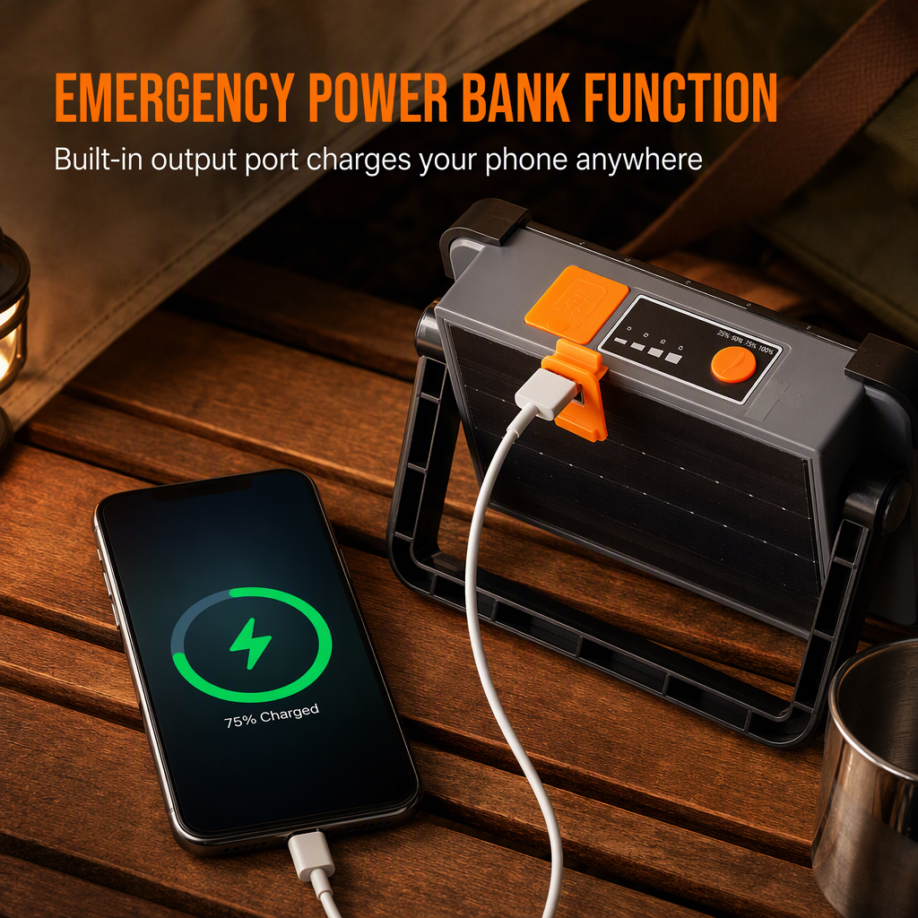 🔦 50 % RABATT NU! 🏕️ Bärbar multifunktionell strålkastare & campinglampa – 4 ljuslägen, powerbank & väderbeständig för friluftsliv ✨