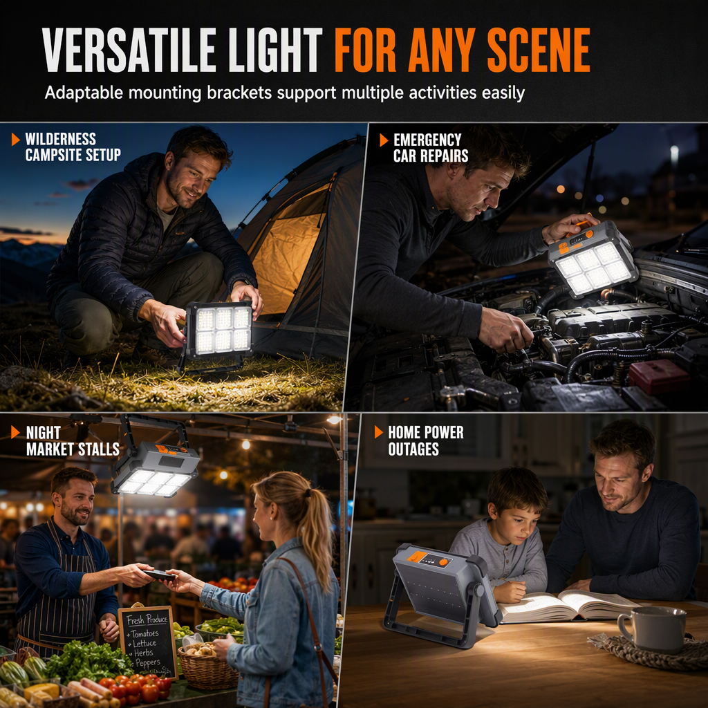 🔦 50 % RABATT NU! 🏕️ Bärbar multifunktionell strålkastare & campinglampa – 4 ljuslägen, powerbank & väderbeständig för friluftsliv ✨