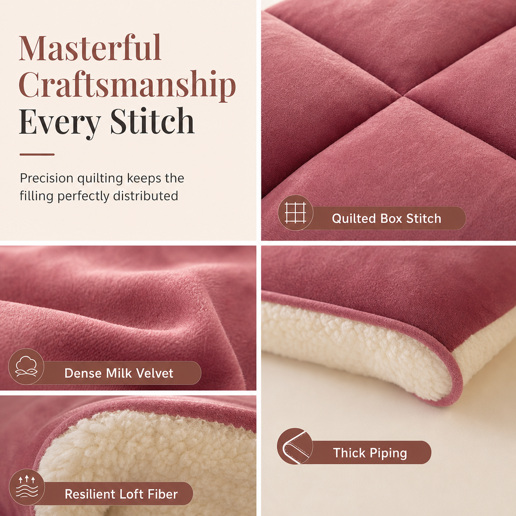 📢📢50% OFF !! ⏰Thick Warm Milk Velvet Winter Comforter Solid Color Soft Fleece Quilt Duvet Insert