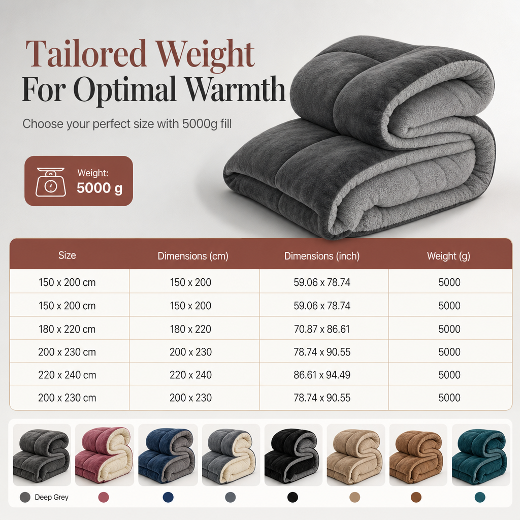 📢📢50% OFF !! ⏰Thick Warm Milk Velvet Winter Comforter Solid Color Soft Fleece Quilt Duvet Insert