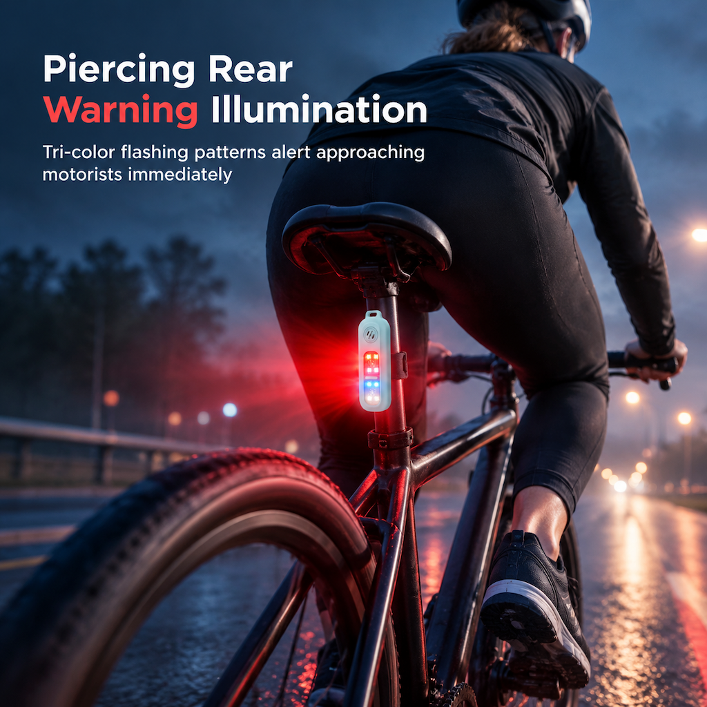 🚨50 % rabatt!🚨 LED-varningslampa med SOS-larm – Klippbar löp- och cykellampa