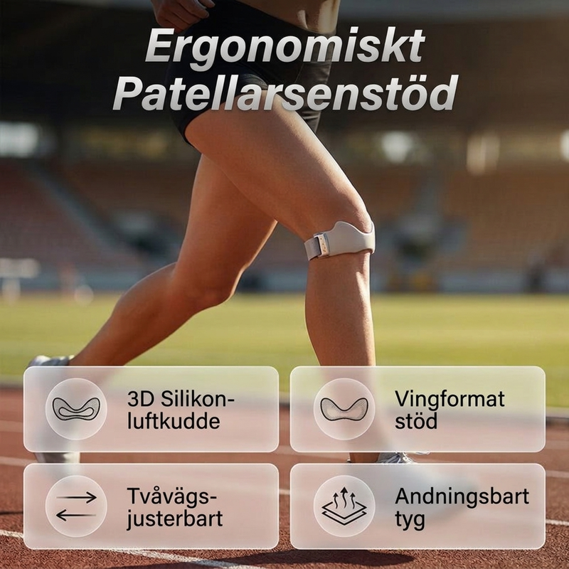 🦵✨ Justerbart knstöd med rem – Riktat tryck som effektivt minskar belastningen på knäleden och lindrar smärta 😌