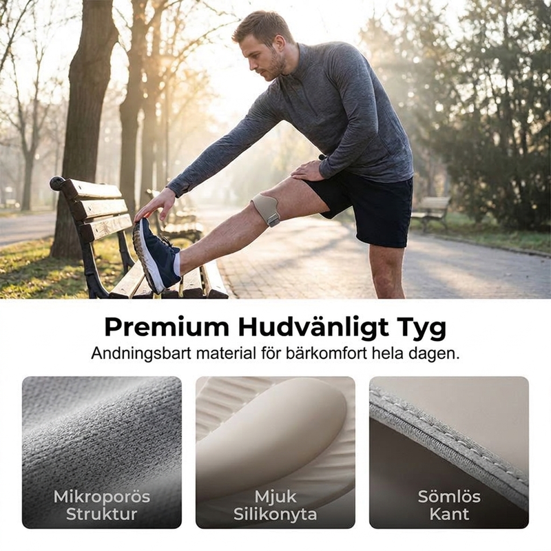 🦵✨ Justerbart knstöd med rem – Riktat tryck som effektivt minskar belastningen på knäleden och lindrar smärta 😌