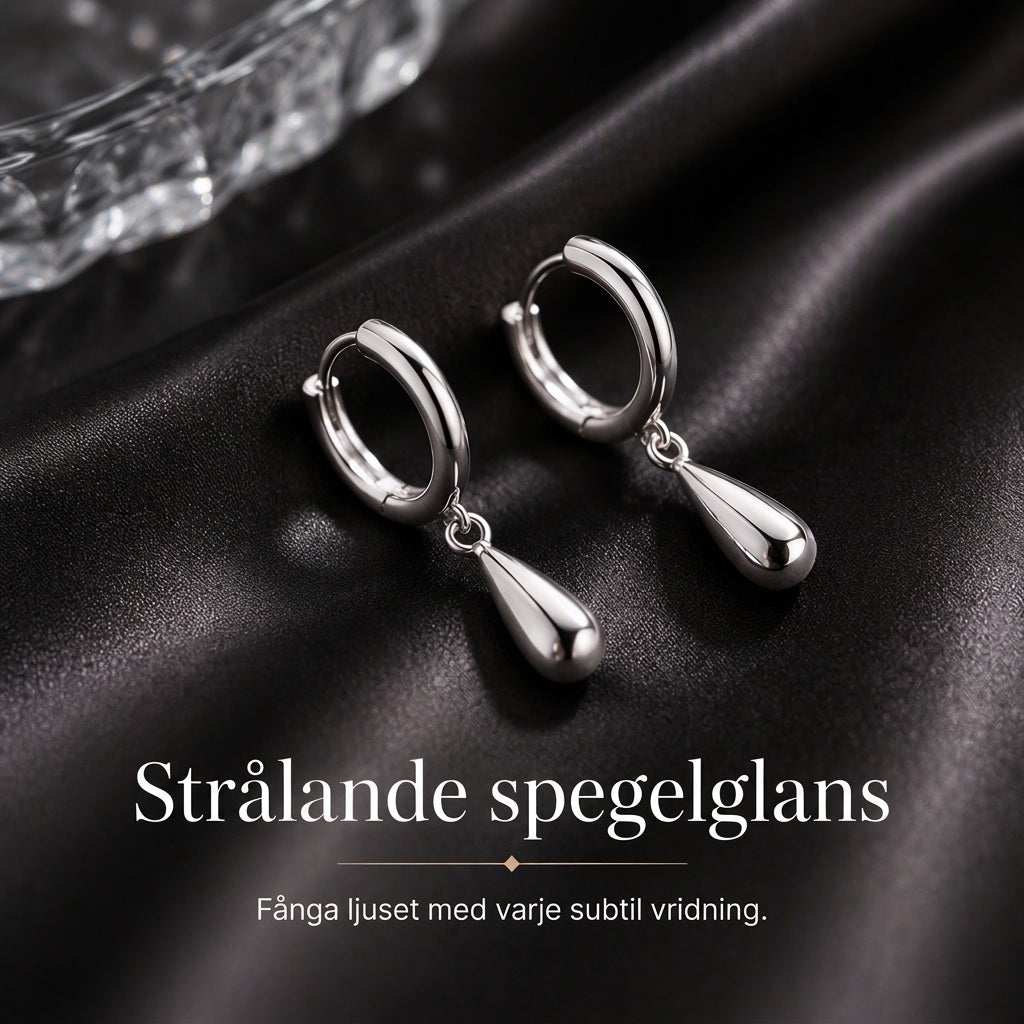 50 % RABATT Eleganta huggie-örhängen, minimalistiska droppformade ringörhängen för kvinnor, 1 par