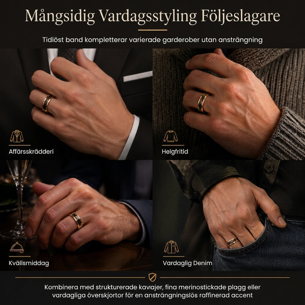📢📢 50% RABATT💎Rustfri stålring med emaljränder – Trendig, könsneutral parring för vardagsstil