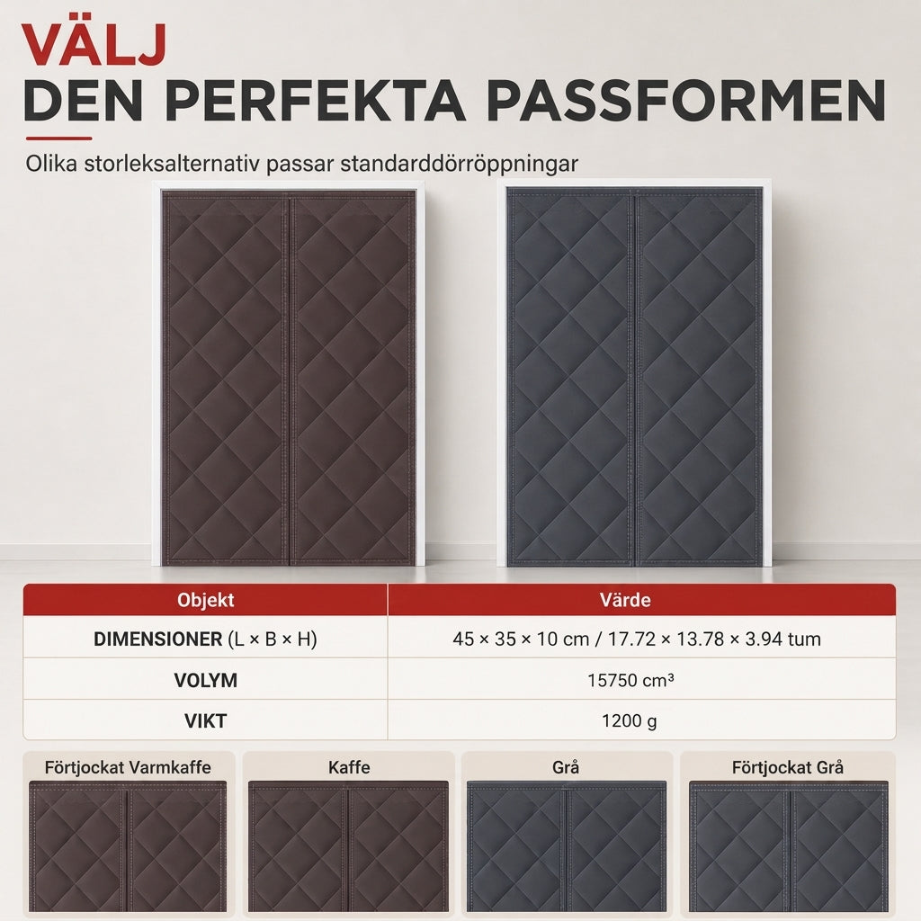 50 % RABATT Magnetisk värmeisolerad dörrgardin, tjock oxfordduk, vind- och ljudisolerad för vinter