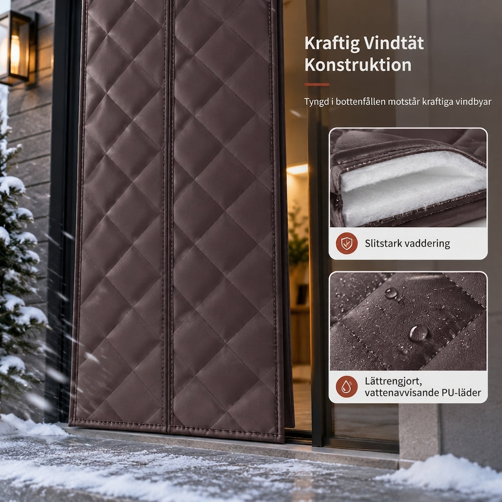 50 % RABATT Magnetisk värmeisolerad dörrgardin, tjock oxfordduk, vind- och ljudisolerad för vinter