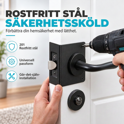 🔩✅ 50 % rabatt！Förstärkningsplatta för dörrlås, rostfritt stål med ett hål, för inomhus trädörrar, inklusive skruvar